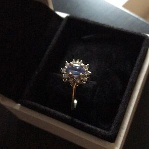 Gold diamond birthstone ring